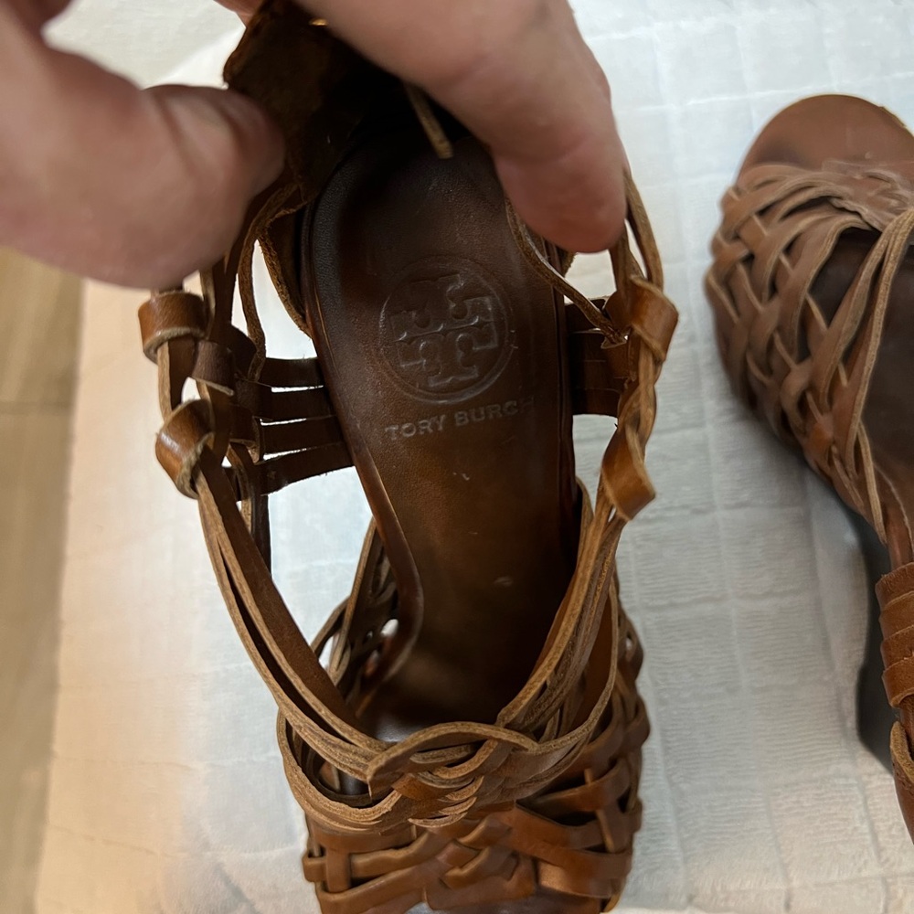 Tory Burch Tan Leather Sandals